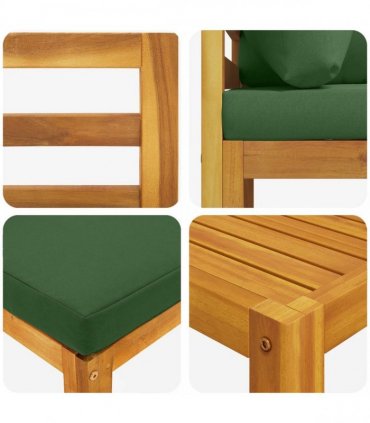 vidaXL Sofa Set 6 pcs Natural Solid Acacia Wood