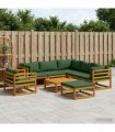 vidaXL Sofa Set 8 pcs Natural Solid Acacia Wood