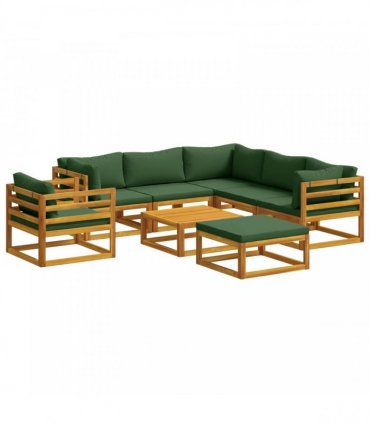 vidaXL Sofa Set 8 pcs Natural Solid Acacia Wood