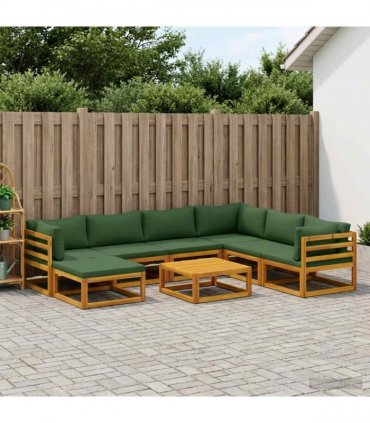 vidaXL Sofa Set 8 pcs Natural Solid Acacia Wood