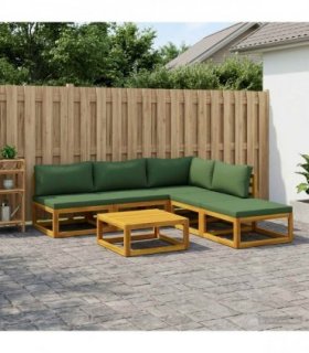 vidaXL Sofa Set 6 pcs Natural Solid Acacia Wood