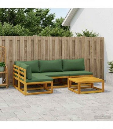 vidaXL Sofa Set 5 pcs Natural Solid Acacia Wood