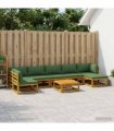 vidaXL Sofa Set 8 pcs Natural Solid Acacia Wood