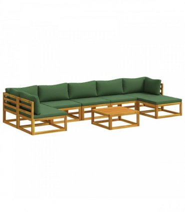 vidaXL Sofa Set 8 pcs Natural Solid Acacia Wood