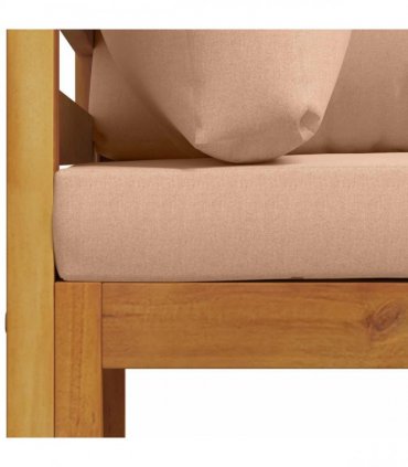 vidaXL Sofa Set 4 pcs Natural Solid Acacia Wood