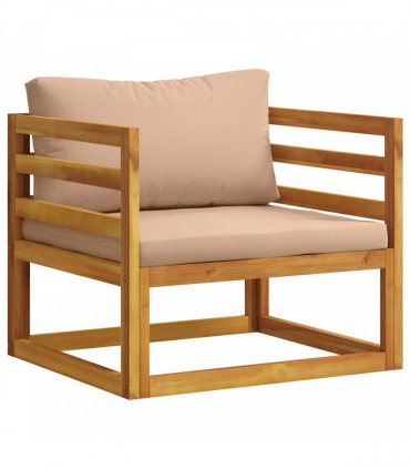 vidaXL 5 Piece Garden Lounge Set Modular Natural Solid Acacia Wood