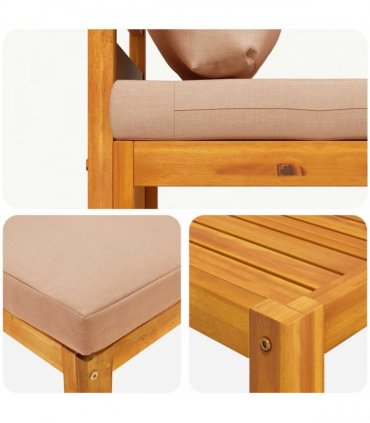 vidaXL Sofa Set 6 pcs Natural Solid Acacia Wood