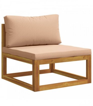 vidaXL Sofa Set 7 pcs Natural Solid Acacia Wood