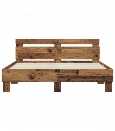 vidaXL Bed Frame Old Wood 120 x 200 cm Engineered Wood