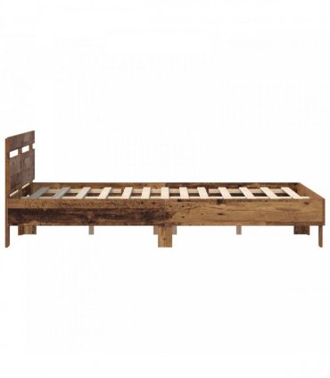vidaXL Bed Frame Old Wood 120 x 200 cm Engineered Wood