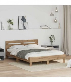 vidaXL Bed Frame Artisan Oak 120 x 200 cm Engineered Wood