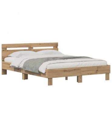 vidaXL Bed Frame Artisan Oak 120 x 200 cm Engineered Wood