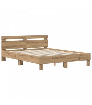 vidaXL Bed Frame Artisan Oak 120 x 200 cm Engineered Wood