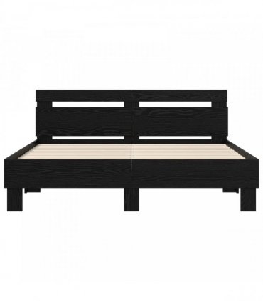 vidaXL Bed Frame Black Oak 120 x 200 cm Engineered Wood