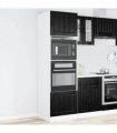 vidaXL Oven Cabinet PORTO Black Oak 60 x 57 x 207 cm Engineered Wood