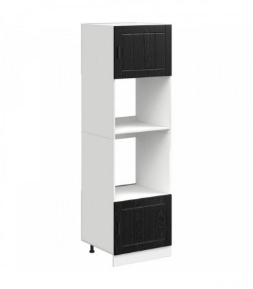 vidaXL Oven Cabinet PORTO Black Oak 60 x 57 x 207 cm Engineered Wood