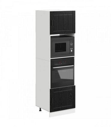 vidaXL Oven Cabinet PORTO Black Oak 60 x 57 x 207 cm Engineered Wood