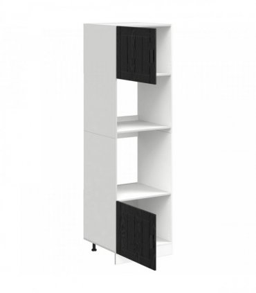 vidaXL Oven Cabinet PORTO Black Oak 60 x 57 x 207 cm Engineered Wood