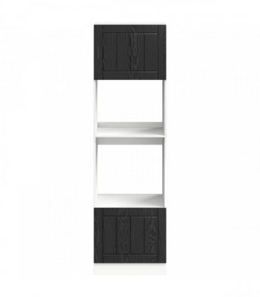 vidaXL Oven Cabinet PORTO Black Oak 60 x 57 x 207 cm Engineered Wood
