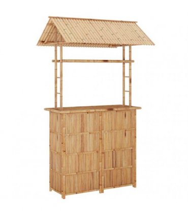 vidaXL 3 Piece Bar Set Bamboo