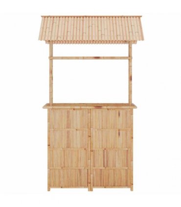 vidaXL 3 Piece Bar Set Bamboo