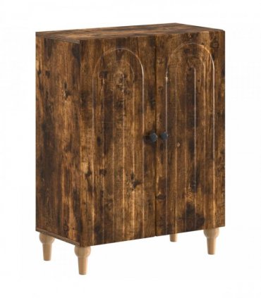 vidaXL 3 Piece Bathroom Cabinet Set ALKMAAR Smoked Oak Engineered Wood