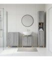 vidaXL 3 Piece Bathroom Cabinet Set ARNHEM Grey Sonoma Engineered Wood