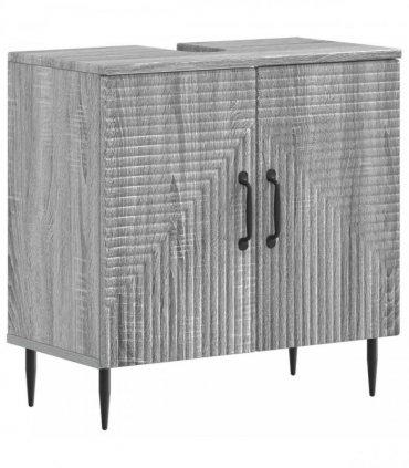 vidaXL 3 Piece Bathroom Cabinet Set HAARLEM Grey Sonoma