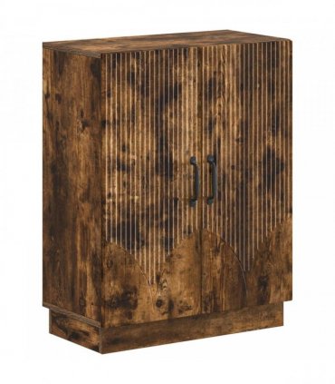 vidaXL 3 Piece Bathroom Cabinet Set HOORN Smoked Oak Engineered Wood