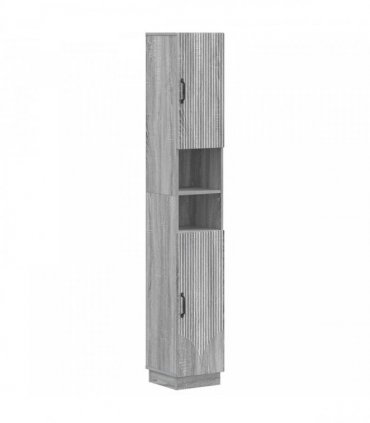 vidaXL 3 Piece Bathroom Cabinet Set HOORN Grey Sonoma Engineered Wood