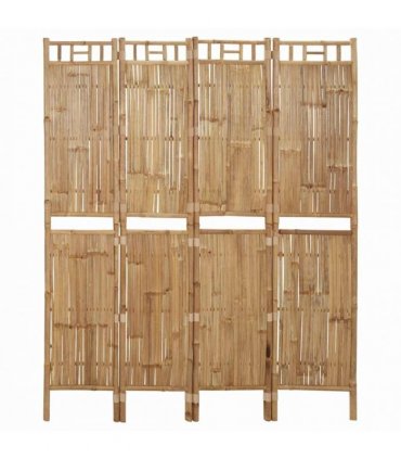 vidaXL 4-Panel Room Divider Bamboo 160x180 cm
