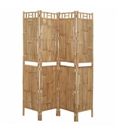 vidaXL 4-Panel Room Divider Bamboo 160x180 cm