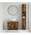 vidaXL 2 Piece Bathroom Cabinet Set EDE Smoked Oak Engineered Wood