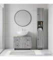 vidaXL 2 Piece Bathroom Cabinet Set EDE Grey Sonoma Engineered Wood