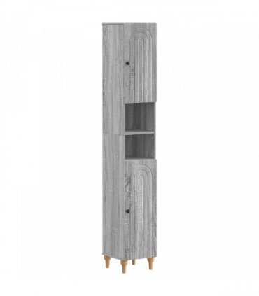 vidaXL 2 Piece Bathroom Cabinet Set ALKMAAR Grey Sonoma