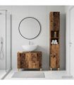 vidaXL 2 Piece Bathroom Cabinet Set ALKMAAR Old Wood Engineered Wood