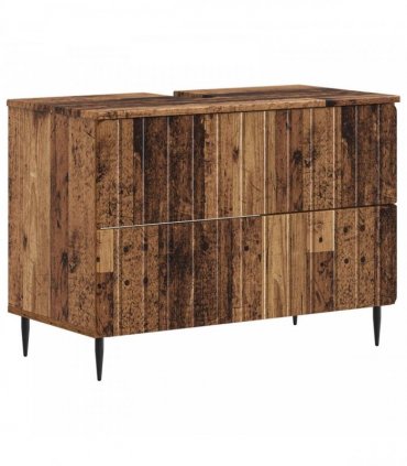 vidaXL 2 Piece Bathroom Cabinet Set ZWOLLE Old Wood Engineered Wood