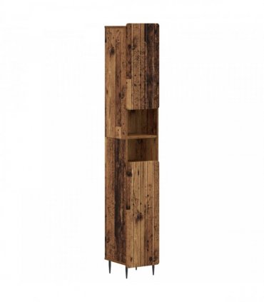 vidaXL 2 Piece Bathroom Cabinet Set ZWOLLE Old Wood Engineered Wood