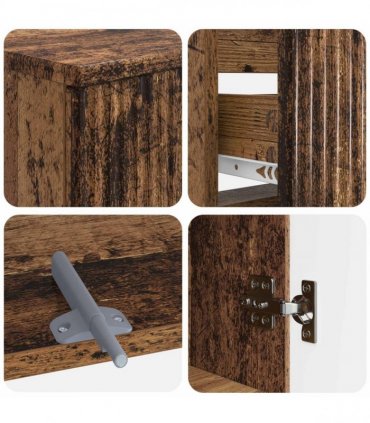 vidaXL 2 Piece Bathroom Cabinet Set ARNHEM Old Wood Engineered Wood