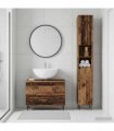 vidaXL 2 Piece Bathroom Cabinet Set HAARLEM Old Wood Engineered Wood