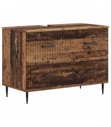 vidaXL 2 Piece Bathroom Cabinet Set HAARLEM Old Wood Engineered Wood