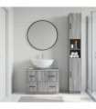 vidaXL 2 Piece Bathroom Cabinet Set HOORN Grey Sonoma Engineered Wood