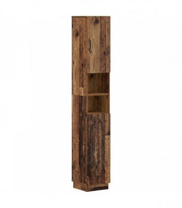 vidaXL 2 Piece Bathroom Cabinet Set HOORN Old Wood Engineered Wood