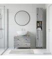 vidaXL 2 Piece Bathroom Cabinet Set BREDA Grey Sonoma Engineered Wood
