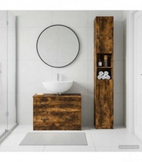 vidaXL 2 Piece Bathroom Cabinet Set UTRECHT Smoked Oak Engineered Wood