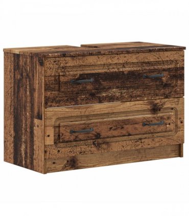 vidaXL 2 Piece Bathroom Cabinet Set UTRECHT Old Wood Engineered Wood