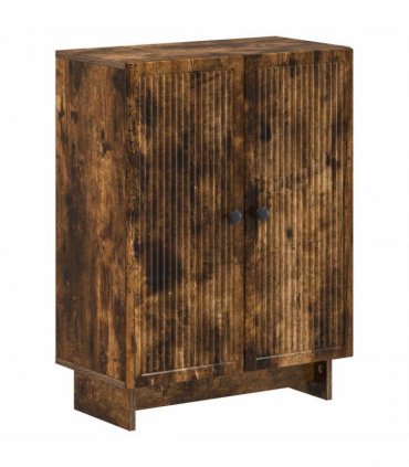 vidaXL 2 Piece Bathroom Cabinet Set EDE Smoked Oak Engineered Wood
