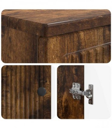 vidaXL 2 Piece Bathroom Cabinet Set EDE Smoked Oak Engineered Wood