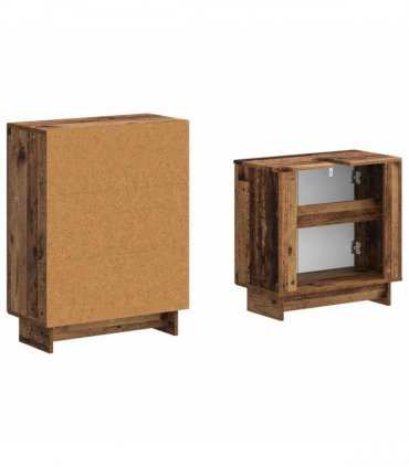 vidaXL 2 Piece Bathroom Cabinet Set EDE Old Wood Engineered Wood