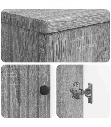 vidaXL 2 Piece Bathroom Cabinet Set ALKMAAR Grey Sonoma